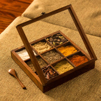 Sheesham Wooden Masala Box
