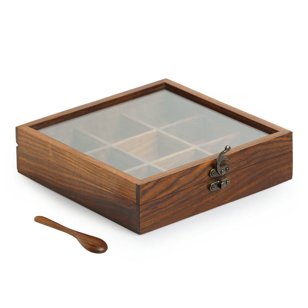 Sheesham Wooden Masala Box