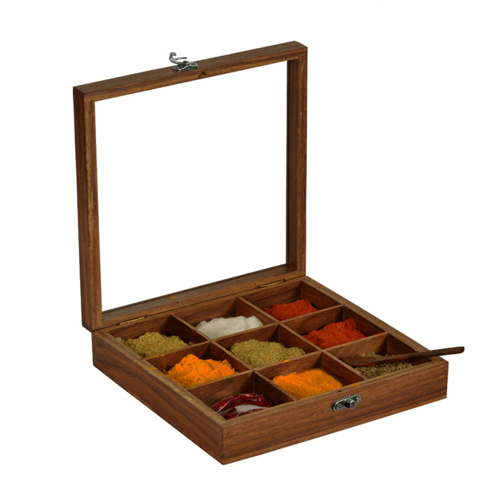 Sheesham Wooden Masala Box