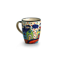 'The Hut Jumbo Cuppas' Handpainted  Mug In Ceramic (270 ML, Microwave Safe)