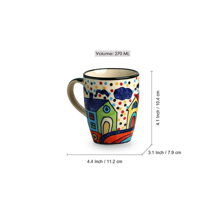 'The Hut Jumbo Cuppas' Handpainted  Mug In Ceramic (270 ML, Microwave Safe)