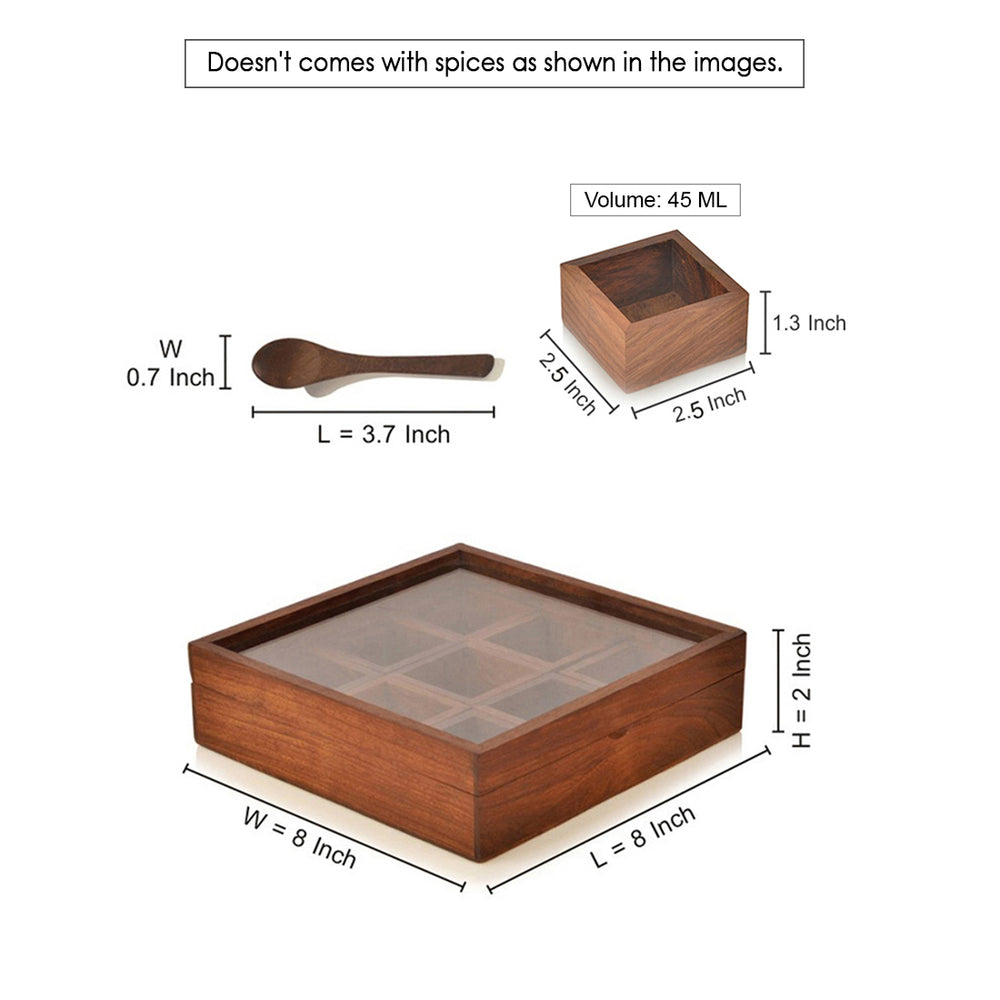 Sheesham Wooden Masala Box