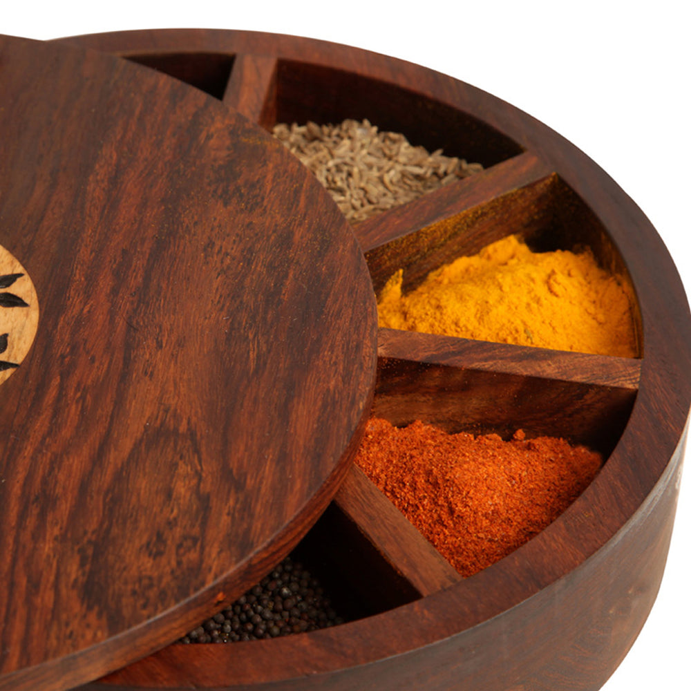 Sheesham Wooden Masala Box