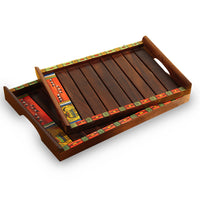 wooden tray set 