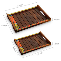 wooden tray set 