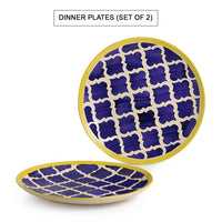 'Moroccan Plate Pair' Handpainted Plates In Ceramic (10 Inch, Set Of 2)