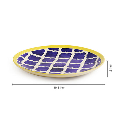 'Moroccan Plate Pair' Handpainted Plates In Ceramic (10 Inch, Set Of 2)