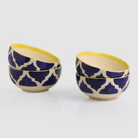 'Four Mediterranean Bowls' Handpainted Serving Bowls In Ceramic (Set Of 4)