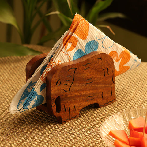 wooden tissue holder