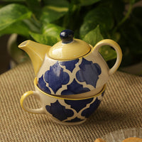 Moroccan Handpainted Tea Set In Ceramic