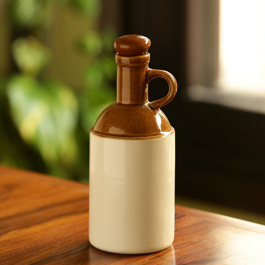The 'Old Fashioned' Hand Glazed Studio Pottery Ceramic Oil Bottle (1000 ML)
