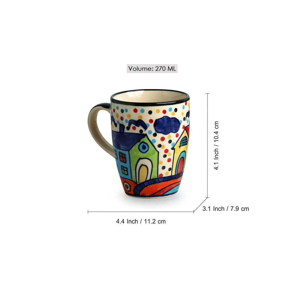 'The Hut Jumbo Cuppas' Handpainted Mugs In Ceramic (Set Of 2)