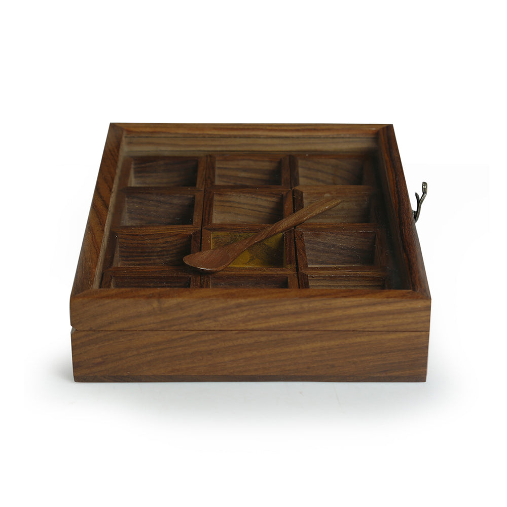 Sheesham Wooden Masala Box