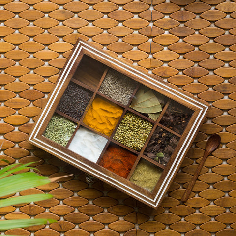 Sheesham Wooden Masala Box