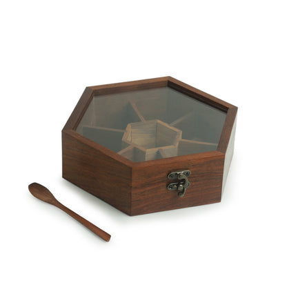 Sheesham Wooden Masala Box
