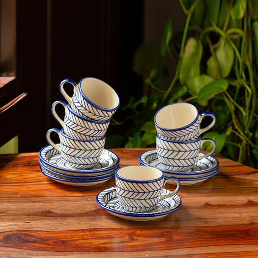  Ceramic Tea Cups With Saucers 