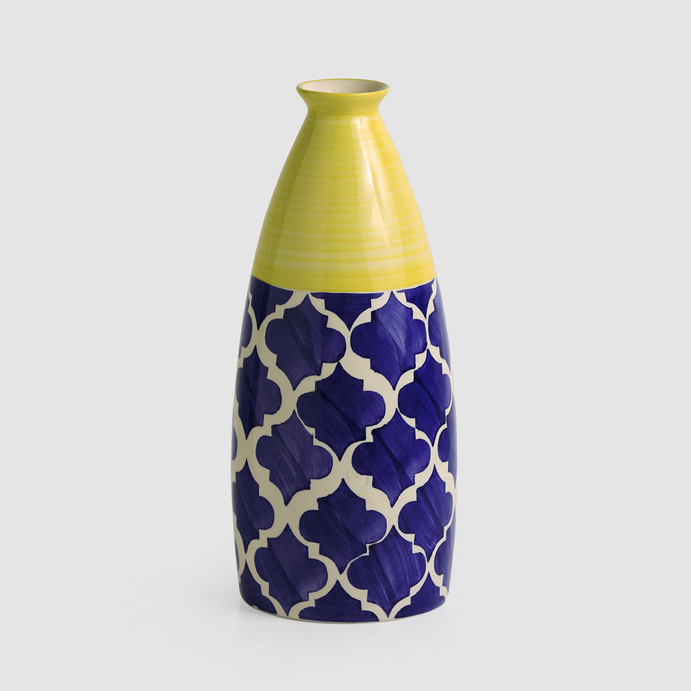 'The Big-Neck' Handpainted Ceramic Vase (10 Inch)