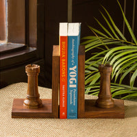 'Chess Rook' Hand Carved Book  Sheesham Bookend