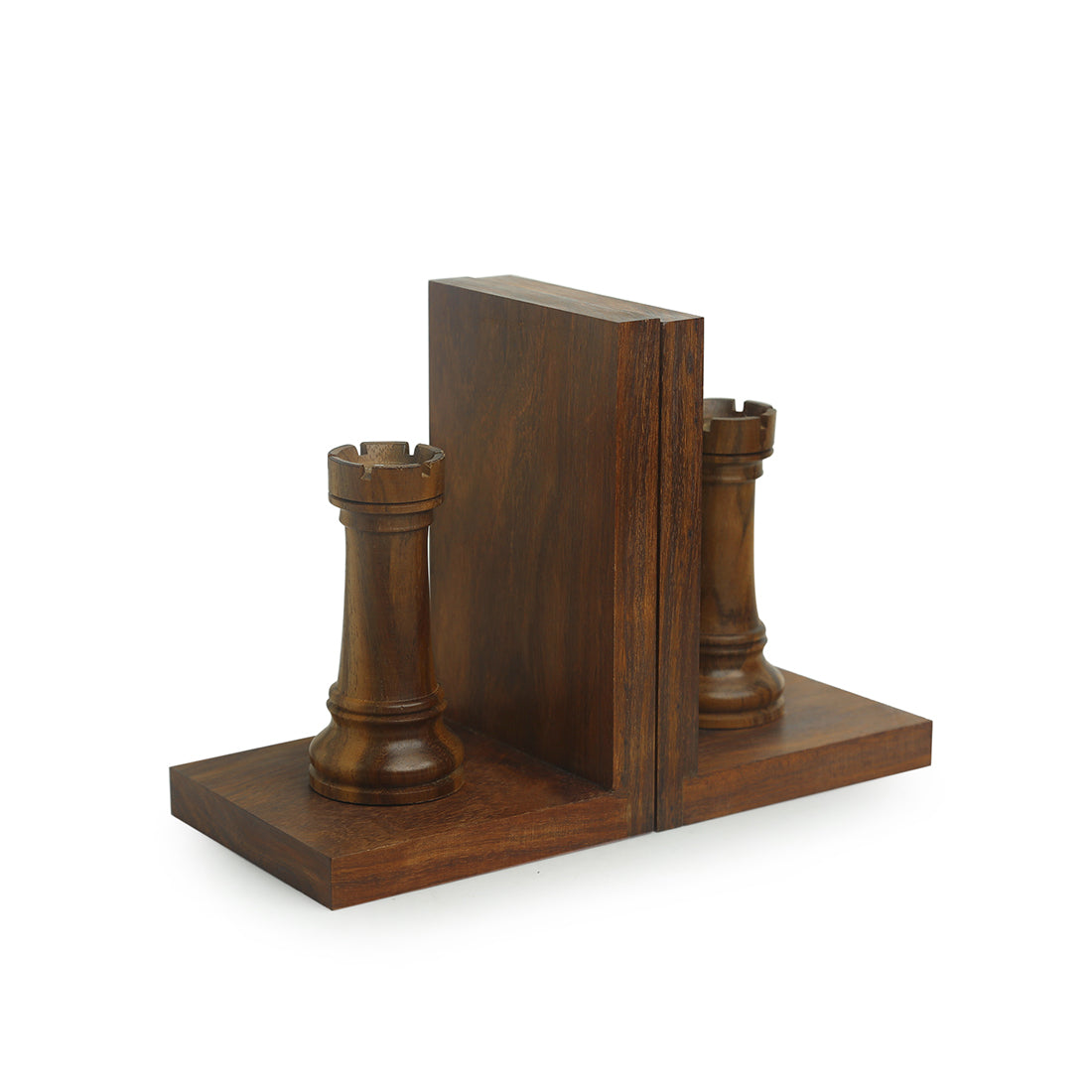 'Chess Rook' Hand Carved Book  Sheesham Bookend