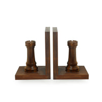 'Chess Rook' Hand Carved Book  Sheesham Bookend