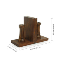 'Chess Rook' Hand Carved Book  Sheesham Bookend