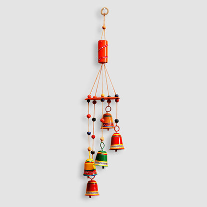'Breezy Chiming' Handpainted Decorative Wind Chime In Metal