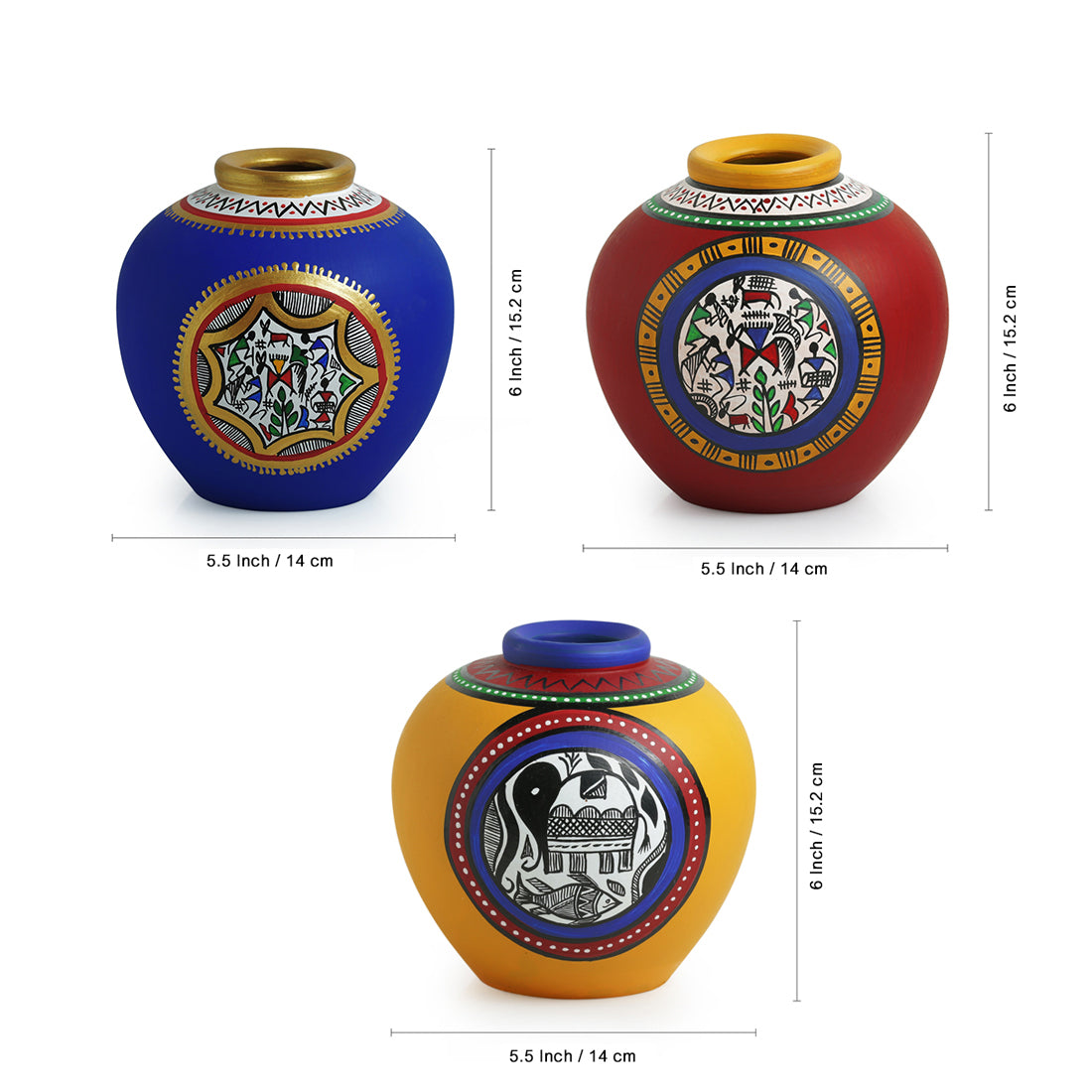 madhubani vases