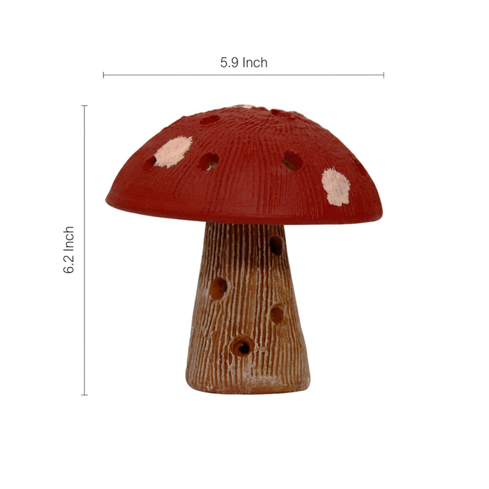 Terracotta Garden Mushroom