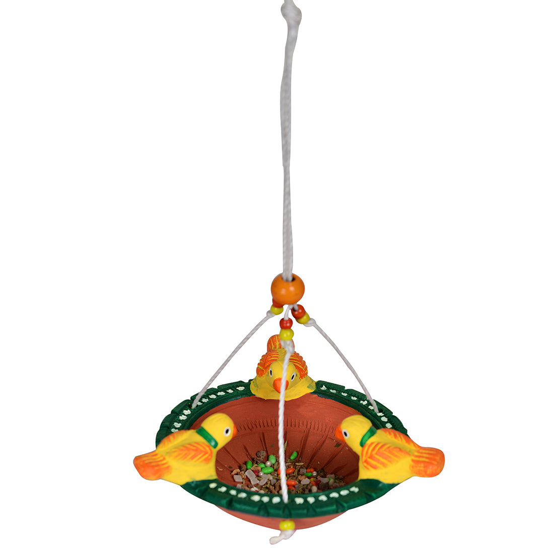 Handpainted Terracotta Bird Feeder