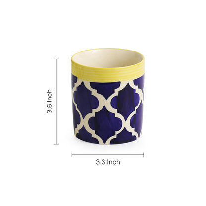'Moroccan Essentials' Handpainted Ceramic Bathroom Accessory (Set Of 4)