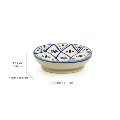'Moroccan Floral' Handpainted Studio Pottery Ceramic Bathroom Accessory (Set of 3)
