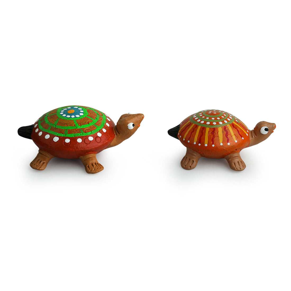 'Squirtle-Turtle' Handmade Terracotta Garden Decorative Showpiece (Set Of 2)