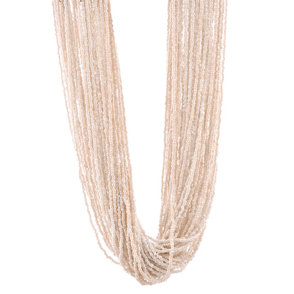 Handcrafted White Beads Necklace by Bamboo Tree Jewels