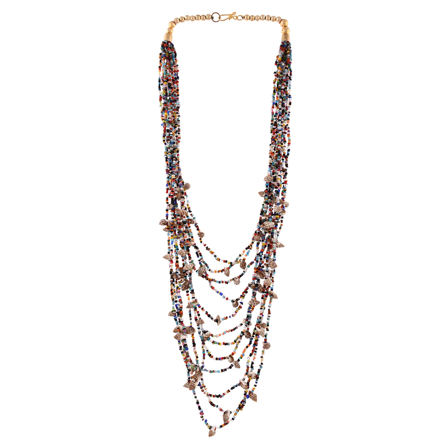 Multicolour Long Beaded Handcrafted Necklace by Bamboo Tree Jewels