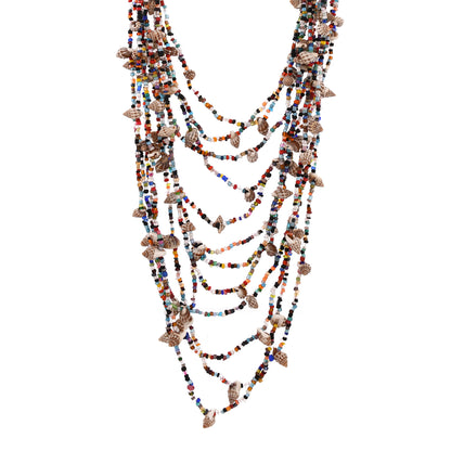 Multicolour Long Beaded Handcrafted Necklace by Bamboo Tree Jewels