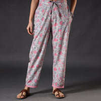 Grey - Sanganeri Block Printing Cotton Pant