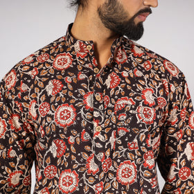 Buy Bagru Block Printed Cotton Men Short Kurta 10 Online at iTokri.com