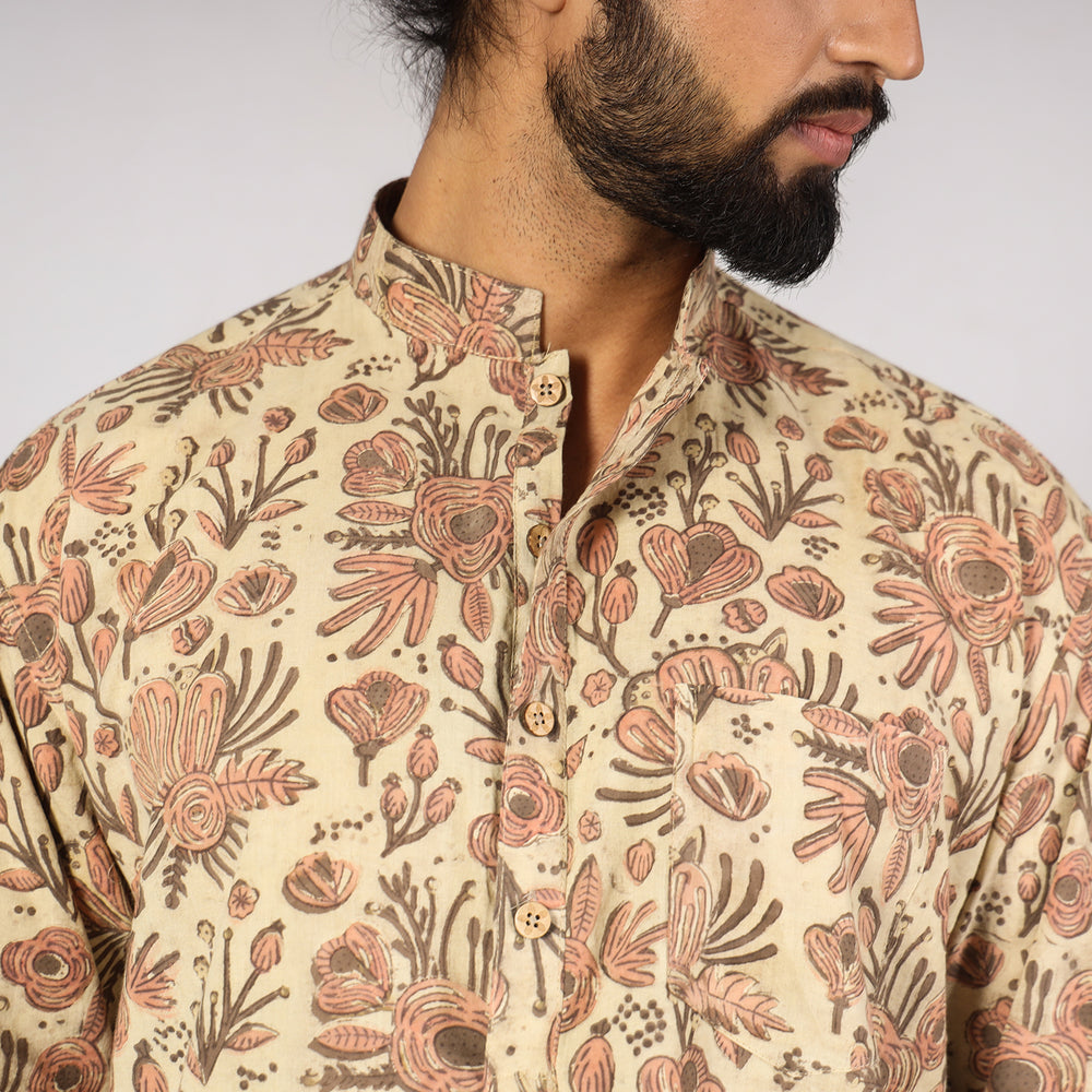 Block Printed Men Kurta
