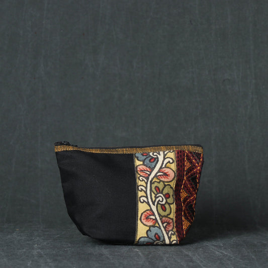 Handpainted Kalamkari Natural Dyed Cotton Multipurpose Small Cosmetic/Toiletry Pouch