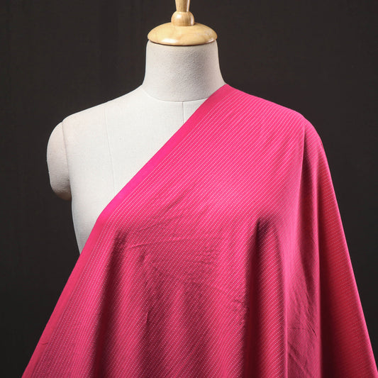 Pink - Prewashed Running Stitch Cotton Fabric