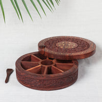 Sheesham Wooden Masala Box