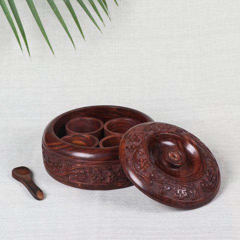 Sheesham Wooden Masala Box
