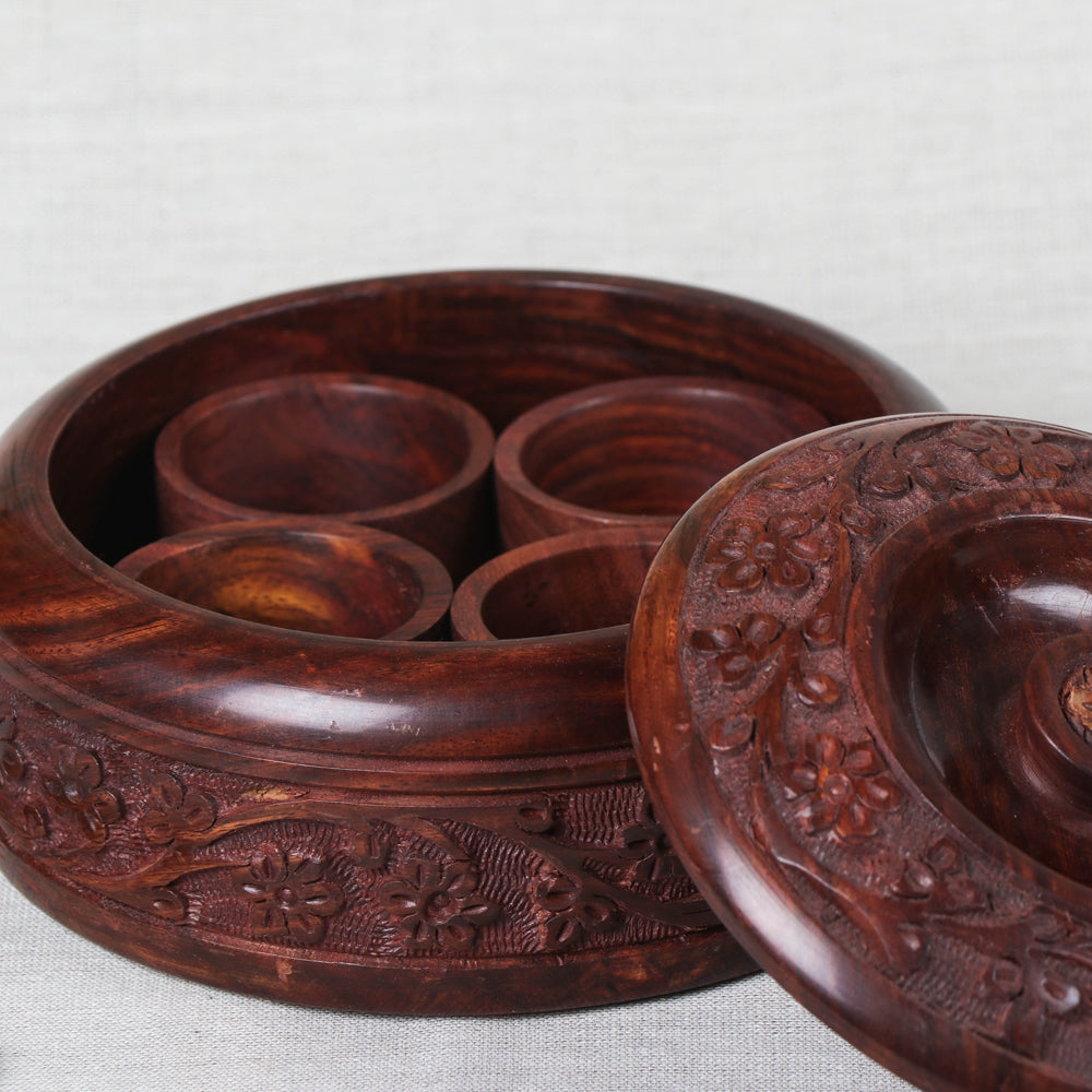 Sheesham Wooden Masala Box
