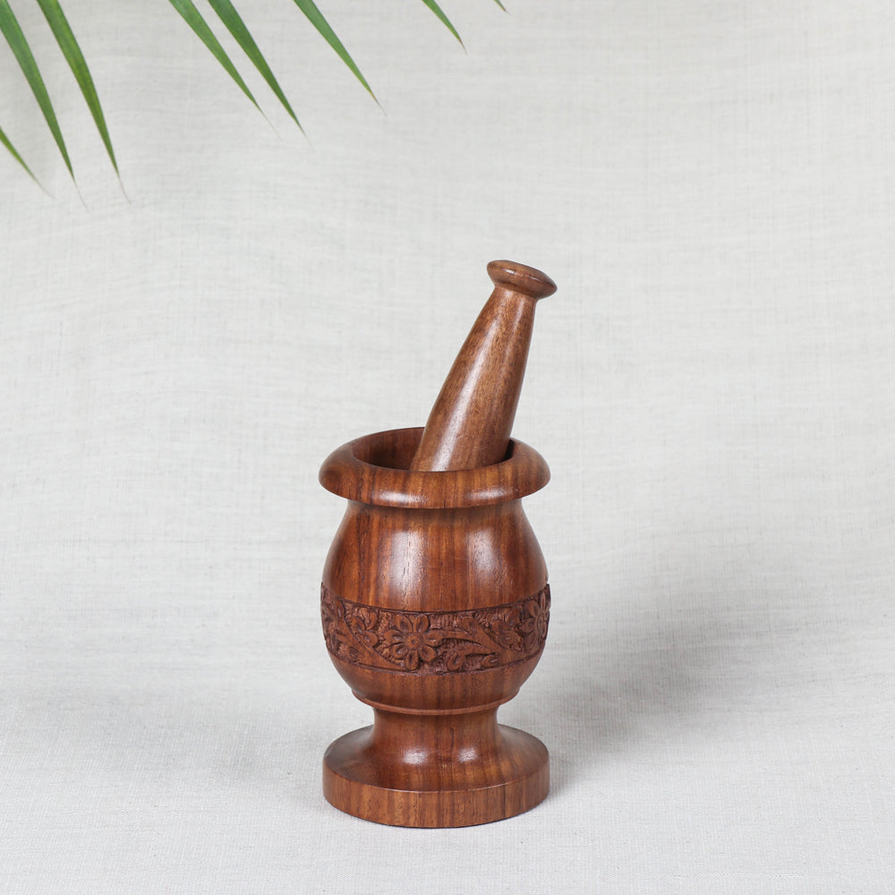 Wooden Mortar and Pestle
