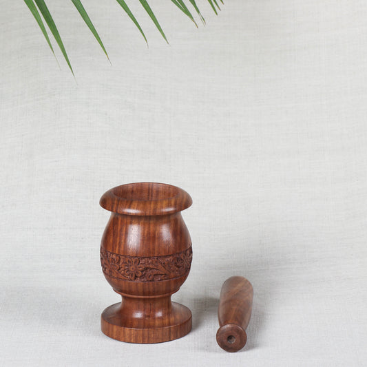 Wooden Mortar and Pestle

