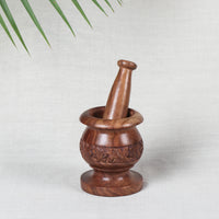 Wooden Mortar And Pestle
