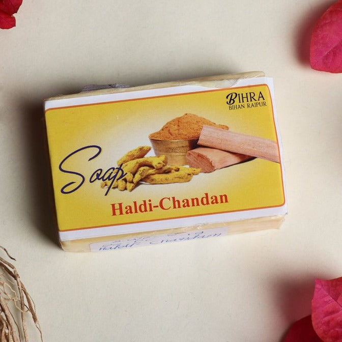 Bihra Handmade Natural Haldi Chandan Soap (100gm)