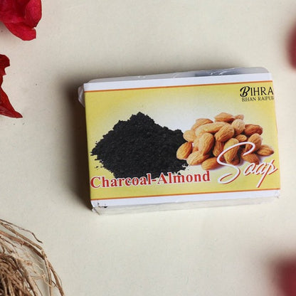 Bihra Handmade Natural Charcoal Almond Soap (100gm)