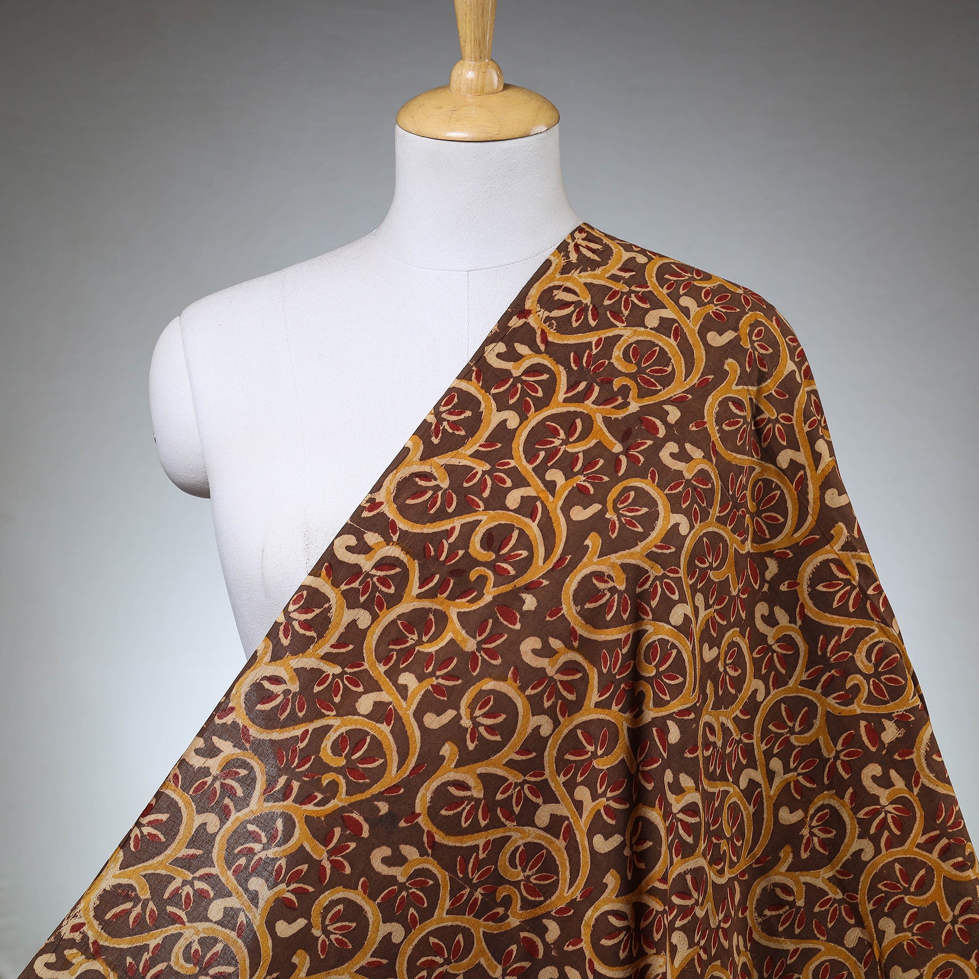 Buy Kalamkari Block Printed Cotton Fabric Online at iTokri.com