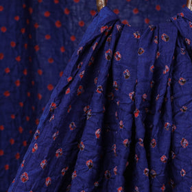 Purple - Kutch Bandhani Tie-Dye Mul Cotton Fabric